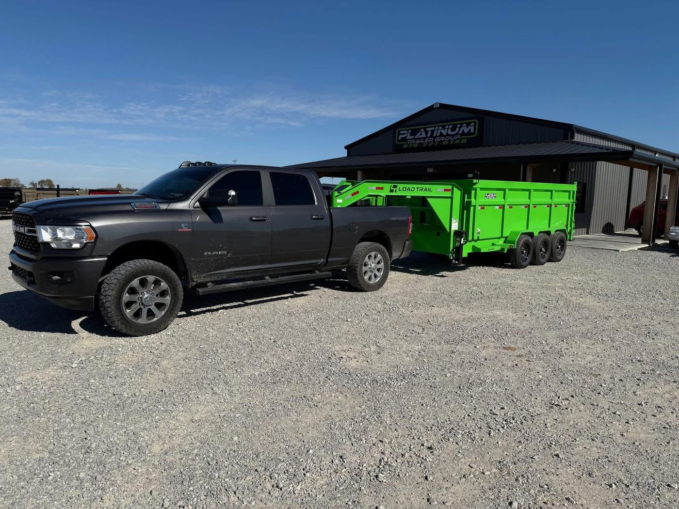 Saline County Gravel truck and dump trailer